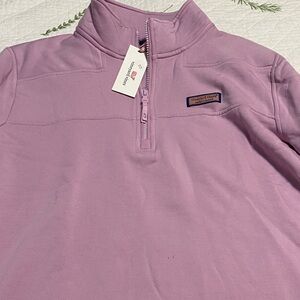 Vineyard Vines Lavender Quarter-Zip Top